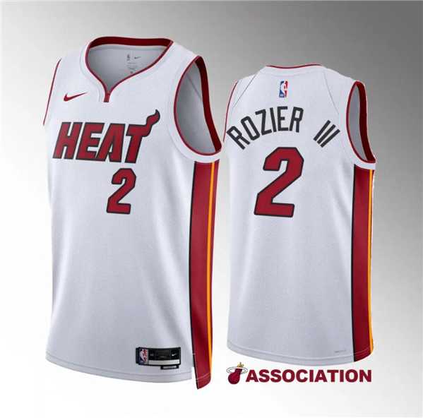 Mens Miami Heat #2 Terry Rozier III White Association Edition Stitched Basketball Jersey Dzhi